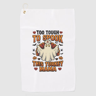Turkey Mom Halloween Shirt with Vintage Nurse Ghos Golf Towel