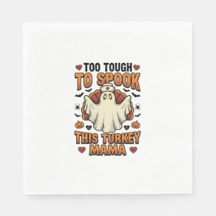 Turkey Mom Halloween Shirt with Vintage Nurse Ghos Napkins