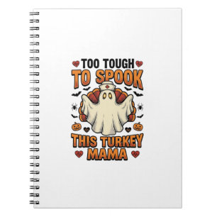Turkey Mom Halloween Shirt with Vintage Nurse Ghos Notebook