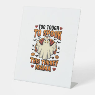 Turkey Mom Halloween Shirt with Vintage Nurse Ghos Pedestal Sign