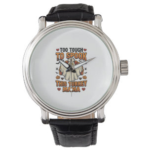Turkey Mom Halloween Shirt with Vintage Nurse Ghos Watch