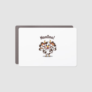 Turkey Moo Cow Costume Cute Thanksgiving Funny Tur Car Magnet