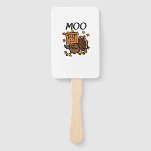 Turkey Moo Cow Costume Funny Thanksgiving Turkey D Hand Fan