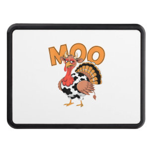 Turkey Moo Cow Costume Funny Thanksgiving Turkey D Hitch Cover