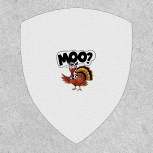 Turkey Moo Cow Costume Funny Thanksgiving Turkey D Patch