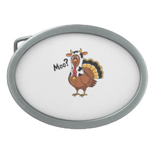 Turkey Moo Cow Funny Thanksgiving Performance Spri Belt Buckle