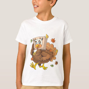 Turkey Moo Funny Thanksgiving Cute Turkey Fake Cow T-Shirt