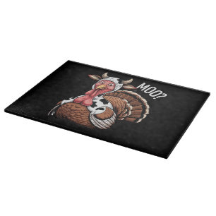 Turkey Moo Funny Thanksgiving Cutting Board