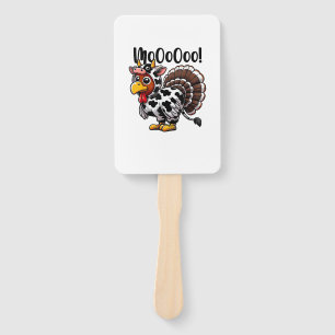 Turkey Moo Funny Turkey Cow Thanksgiving  Hand Fan