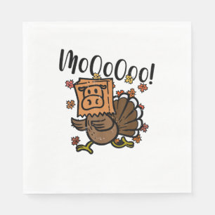 Turkey Moo I'm A Cow Fake Cow Funny Thanksgiving _ Napkins