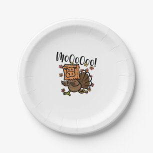Turkey Moo I'm A Cow Fake Cow Funny Thanksgiving _ Paper Plates