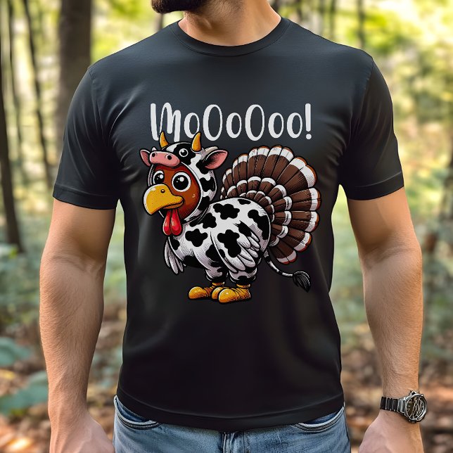 Turkey Moo Thanksgiving Funny T-Shirt (Creator Uploaded)
