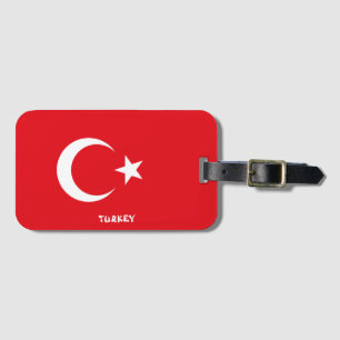 Turkey National Flag Patriotic Luggage Tag