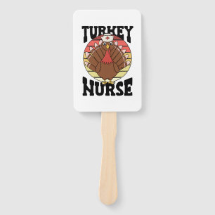 Turkey Nurse Thanksgiving Nursing National Nurses Hand Fan