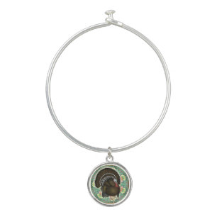 Turkey On the Greens Bangle Bracelet