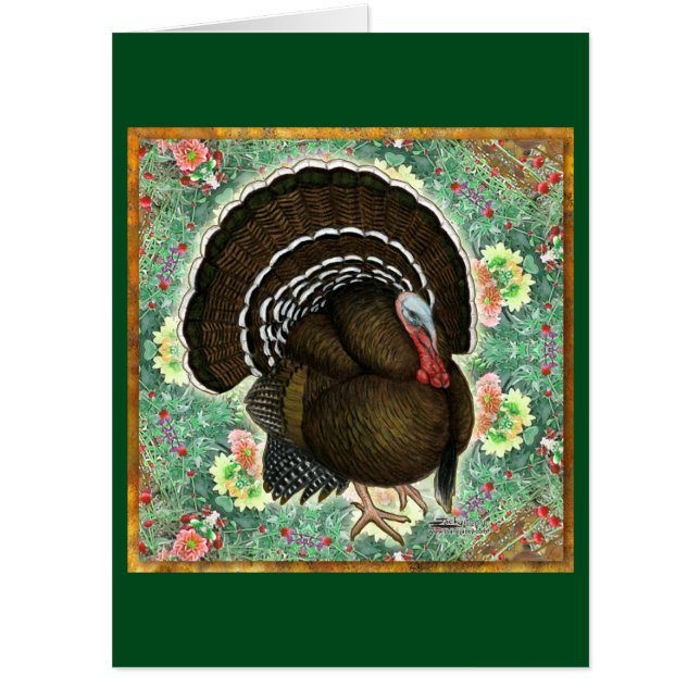 Turkey On the Greens Card (Front)