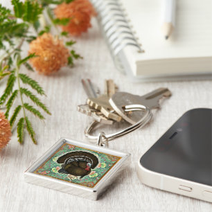 Turkey On the Greens Keychain
