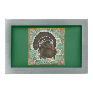 Turkey On the Greens Rectangular Belt Buckle