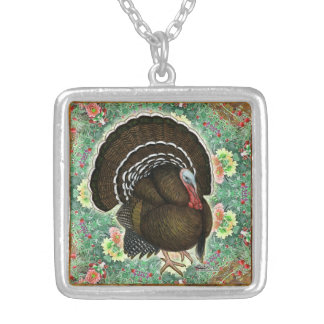 Turkey On the Greens Silver Plated Necklace