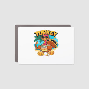 Turkey on Vacation in Jamaica Classic T-Shirt.png Car Magnet