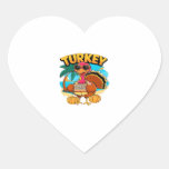 Turkey on Vacation in Jamaica Classic T-Shirt.png Heart Sticker
