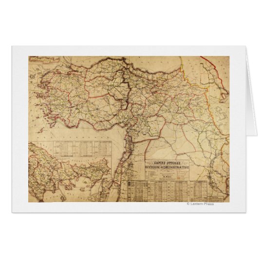 Turkey, Ottoman EmpirePanoramic MapTurkey Cards (Front Horizontal)