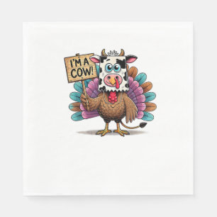 Turkey Paper Bag Moo I'm a Cow Thanksgiving Family Napkins