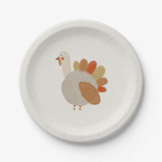 Turkey Paper Plate - Thanksgiving Table Decor