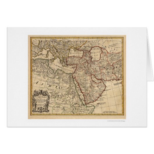 Turkey Persia Arabia Map - 1721 Cards (Front Horizontal)