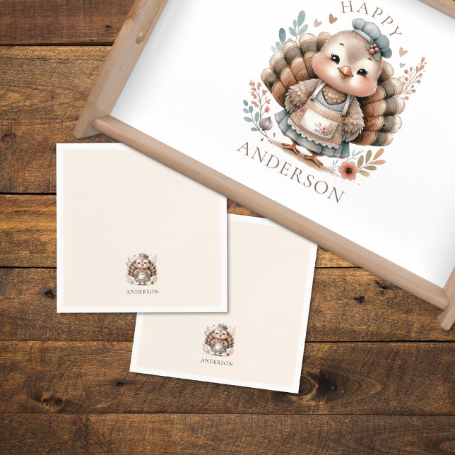 Turkey Personalized Add Name Napkins (Creator Uploaded)