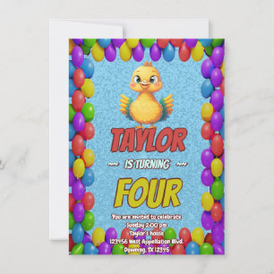 Turkey Personalized Birthday Unique Invite Kids