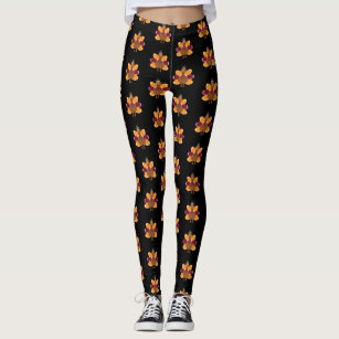  Womens Turkey Leggings Thanksgiving Day Yoga