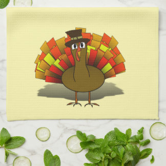 Turkey Pilgrim Thanksgiving Kitchen Towel