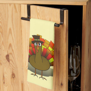 Turkey Pilgrim Thanksgiving Kitchen Towel