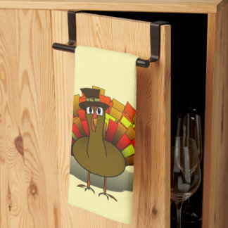 Turkey Pilgrim Thanksgiving Kitchen Towel