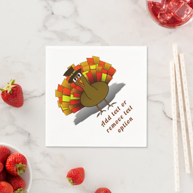 Turkey Pilgrim Thanksgiving Napkins (Insitu)