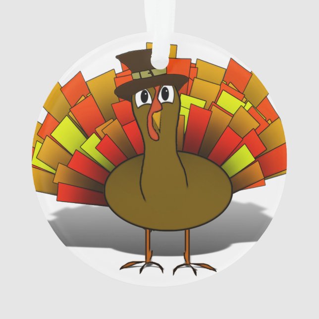  Turkey Pilgrim Thanksgiving  Ornament (Back)