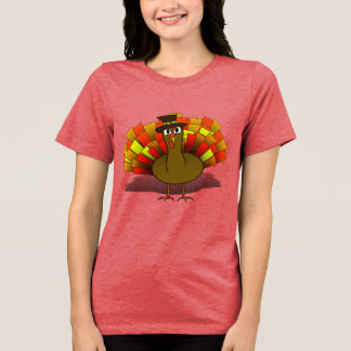  Turkey Pilgrim Thanksgiving Tri-Blend Shirt