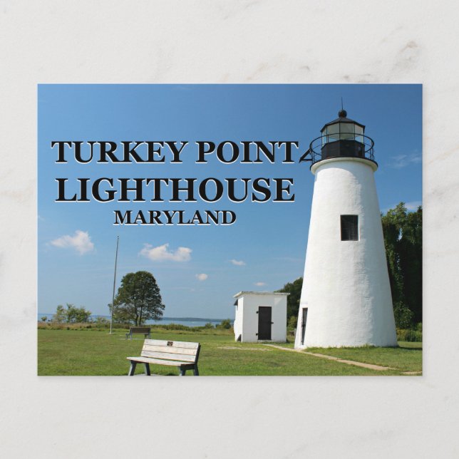 Turkey Point Light, Maryland Postcard (Front)