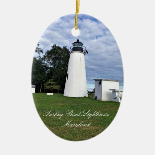 Turkey Point Lighthouse Maryland Ceramic Ornament