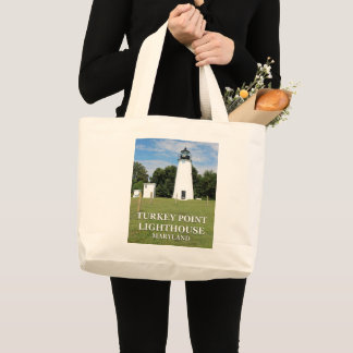 Turkey Point Lighthouse, Maryland Jumbo Tote Bag