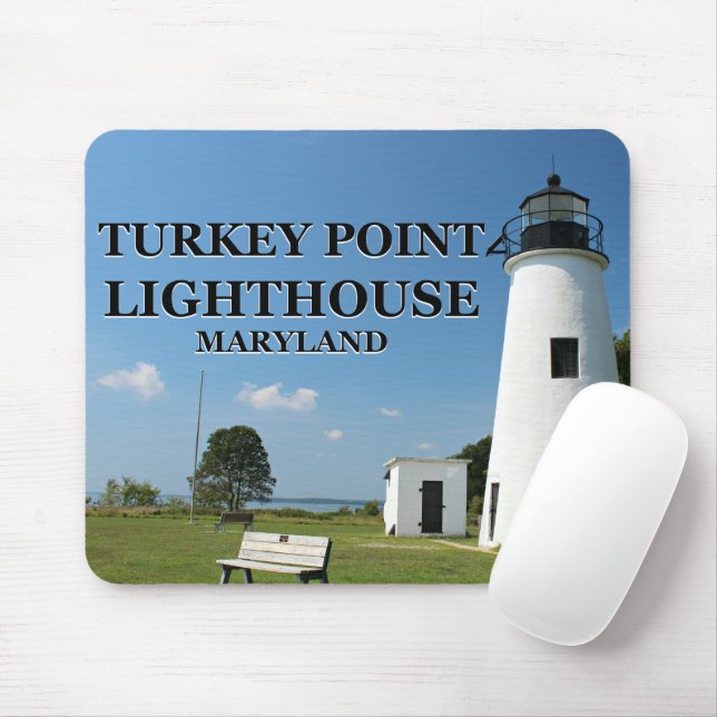Turkey Point Lighthouse, Maryland Mousepad (With Mouse)