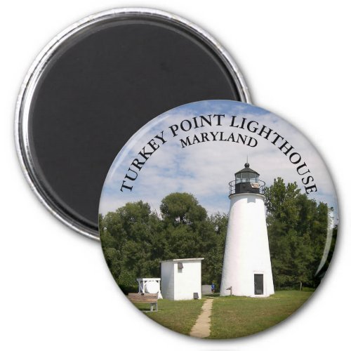 Turkey Point Lighthouse Maryland Round Magnet