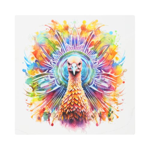  TURKEY Power Animal Colorful vibrant SC2 Metal Print