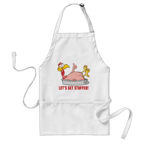 Turkey Prepped for Dinner Adult Apron
