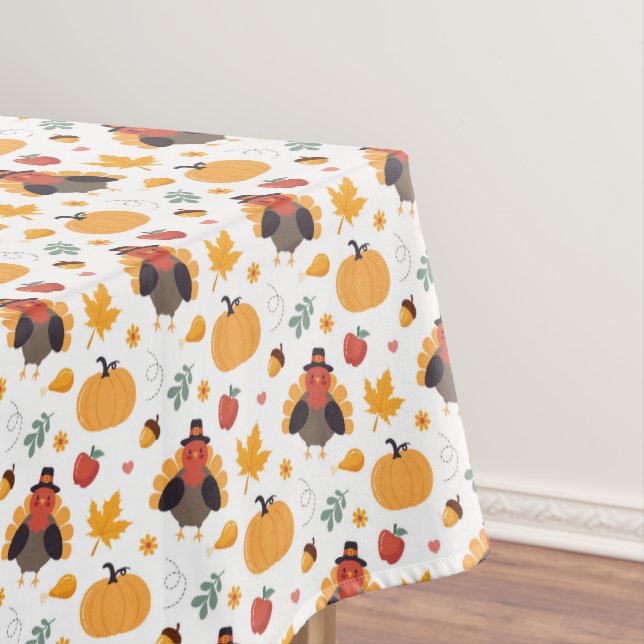Turkey Pumpkin Tablecloth (In Situ)