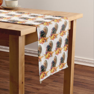 Turkey Pumpkins Thanksgiving Table Runner