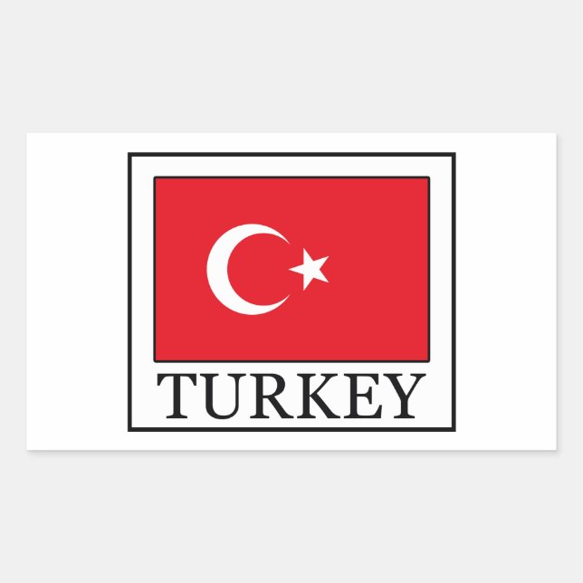 Turkey Rectangular Sticker (Front)
