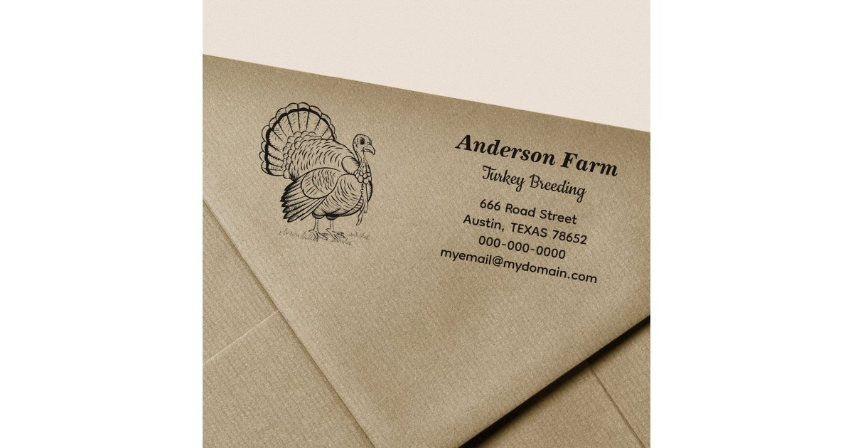 Turkey Address Random Turkey Return Address Self-inking Stamp | Zazzle