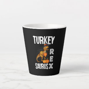 Turkey Rex Saurus – Thanksgiving Dinosaur Latte Mug